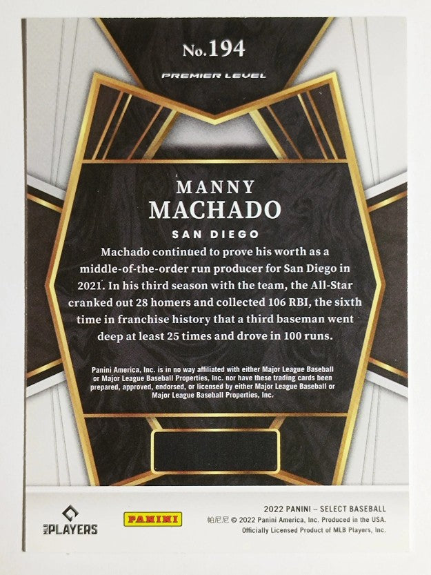 2022 Select #194 Manny Machado PRM
