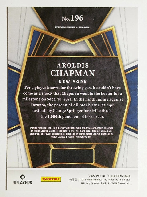 2022 Select #196 Aroldis Chapman PRM