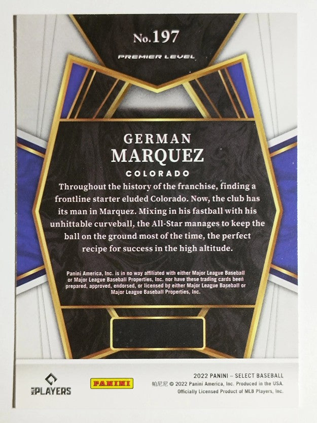 2022 Select #197 German Marquez PRM