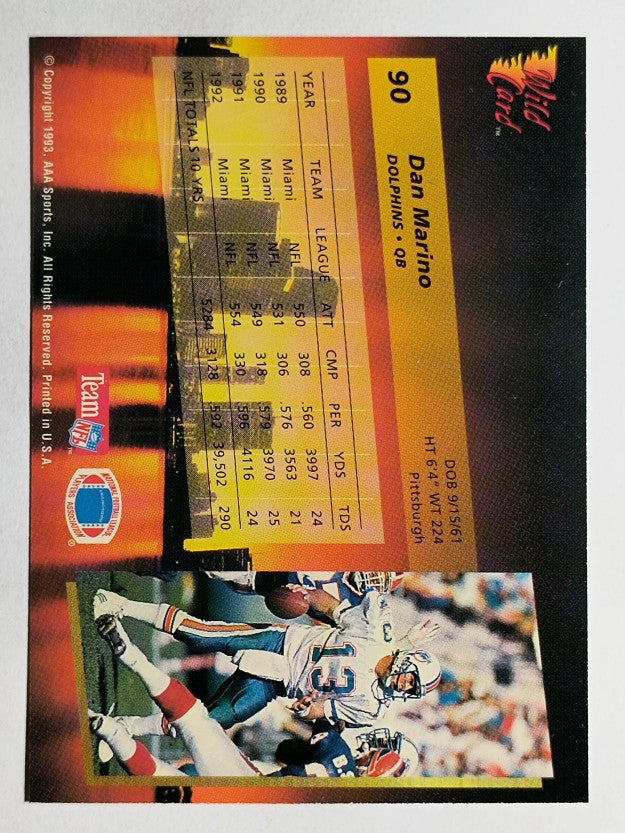 1993 Wild Card #90 Dan Marino