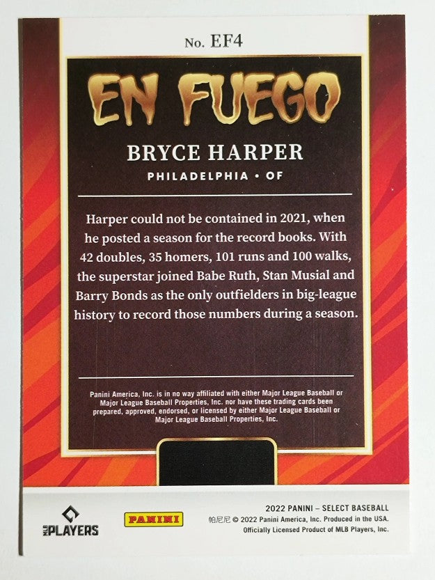 2022 Select En Fuego #4 Bryce Harper