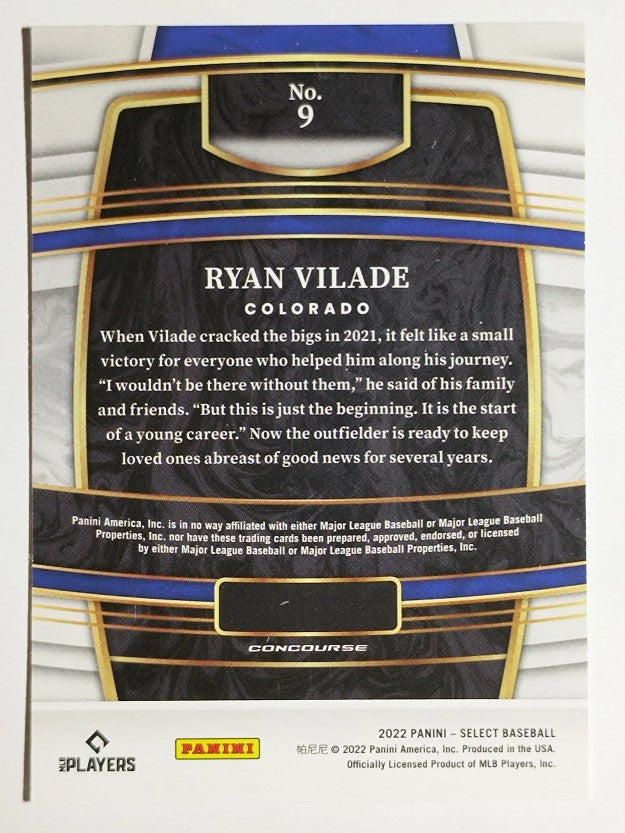 2022 Select #9 Ryan Vilade RC