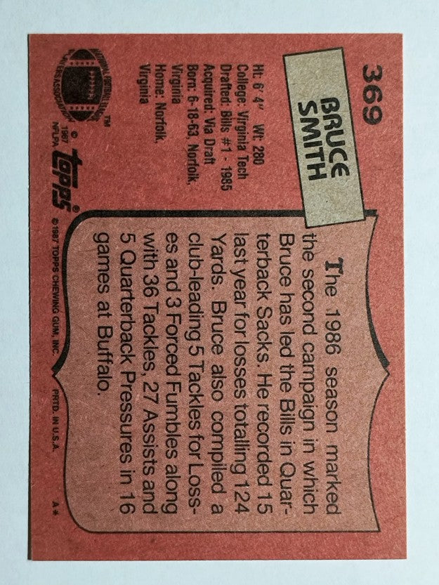 1987 Topps #369 Bruce Smith