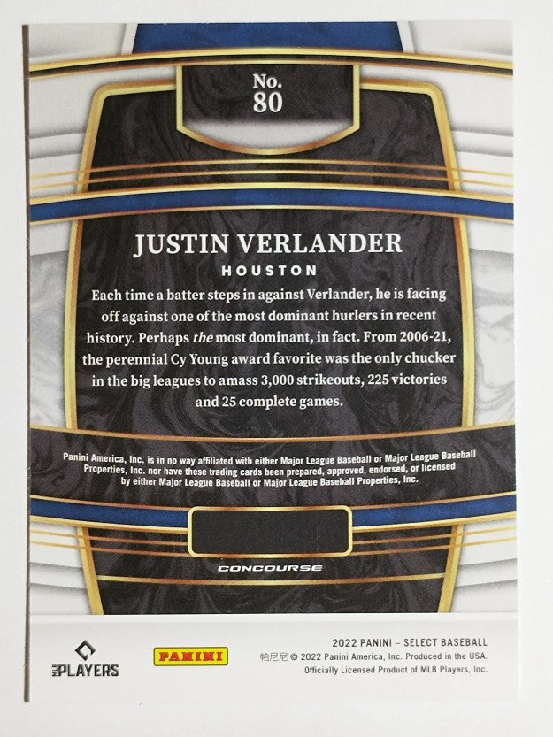 2022 Select #80 Justin Verlander
