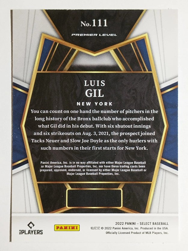 2022 Select #111 Luis Gil PRM RC