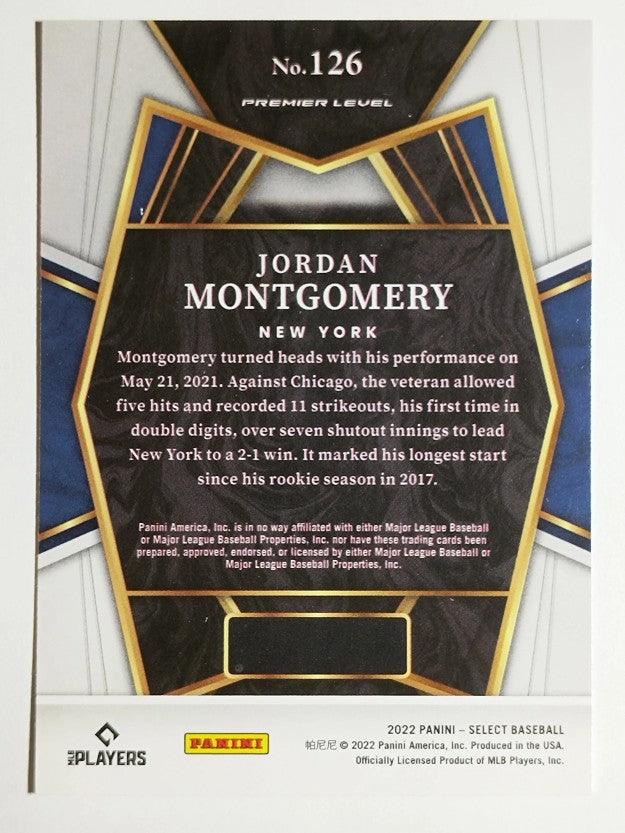 2022 Select #126 Jordan Montgomery PRM