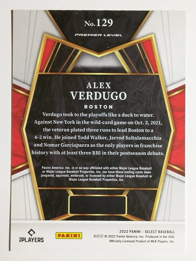 2022 Select #129 Alex Verdugo PRM