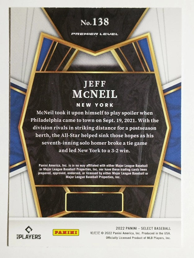 2022 Select #138 Jeff McNeil PRM
