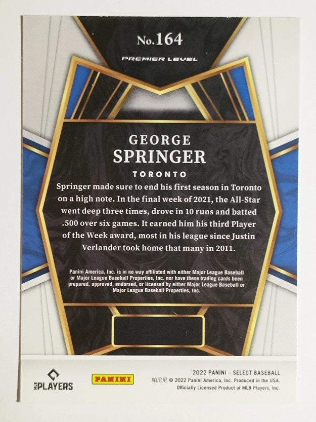 2022 Select #164 George Springer PRM