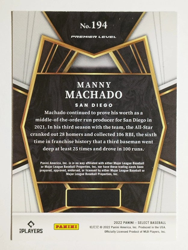 2022 Select #194 Manny Machado PRM