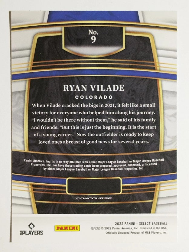 2022 Select #9 Ryan Vilade RC