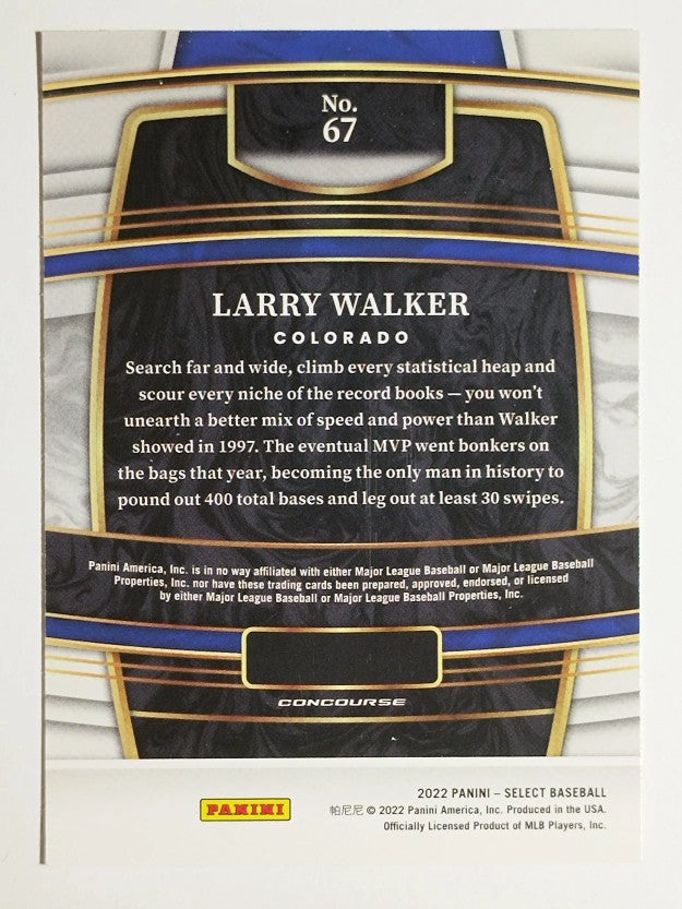 2022 Select #67 Larry Walker