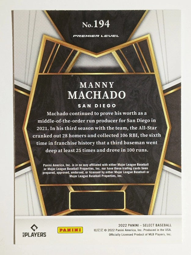 2022 Select #194 Manny Machado PRM