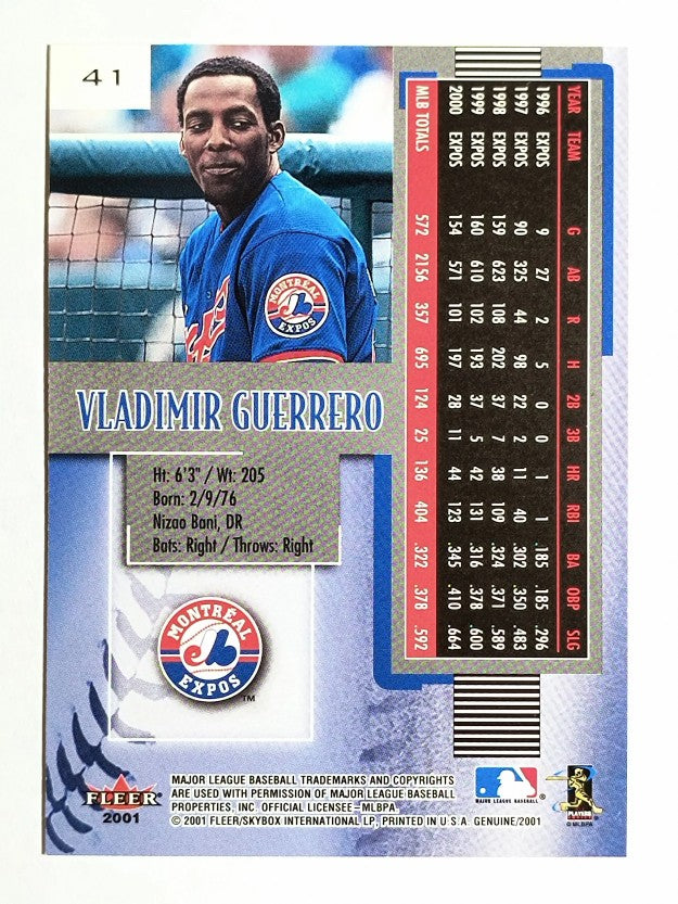 2001 Fleer Genuine #41 Vladimir Guerrero
