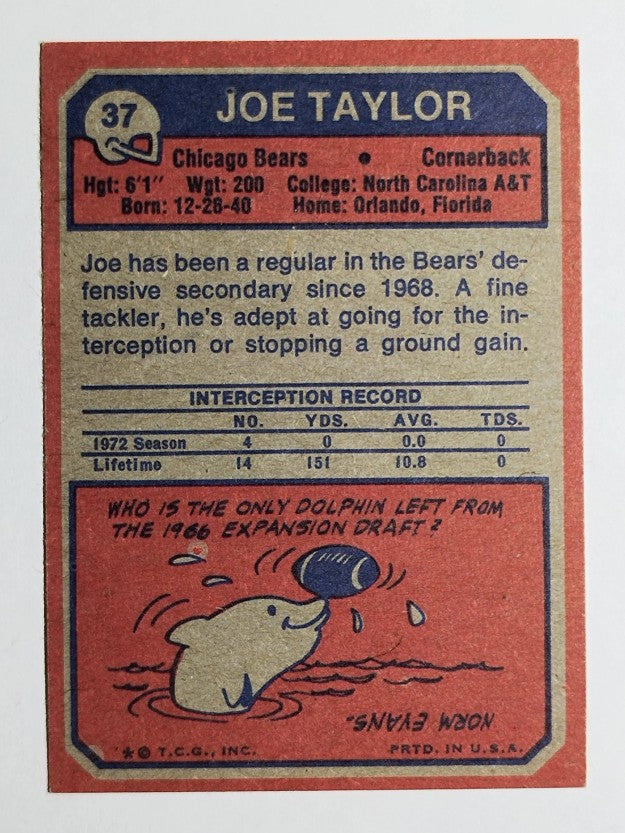 1973 Topps #37 Joe Taylor RC (EXMT)