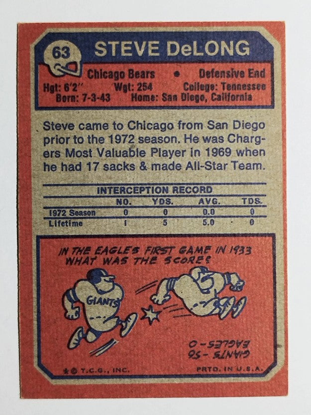 1973 Topps #63 Steve DeLong (EXMT)