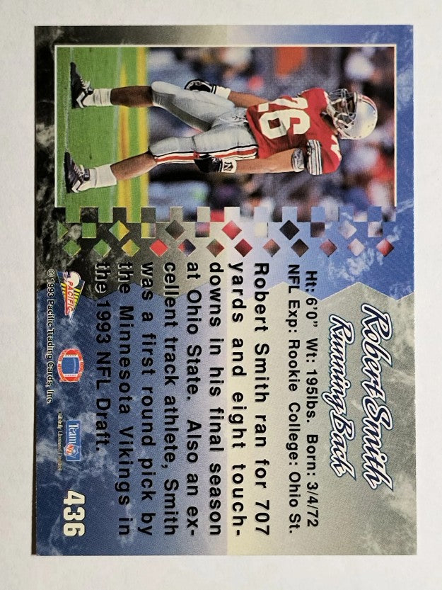 1993 Pacific #436 Robert Smith RC