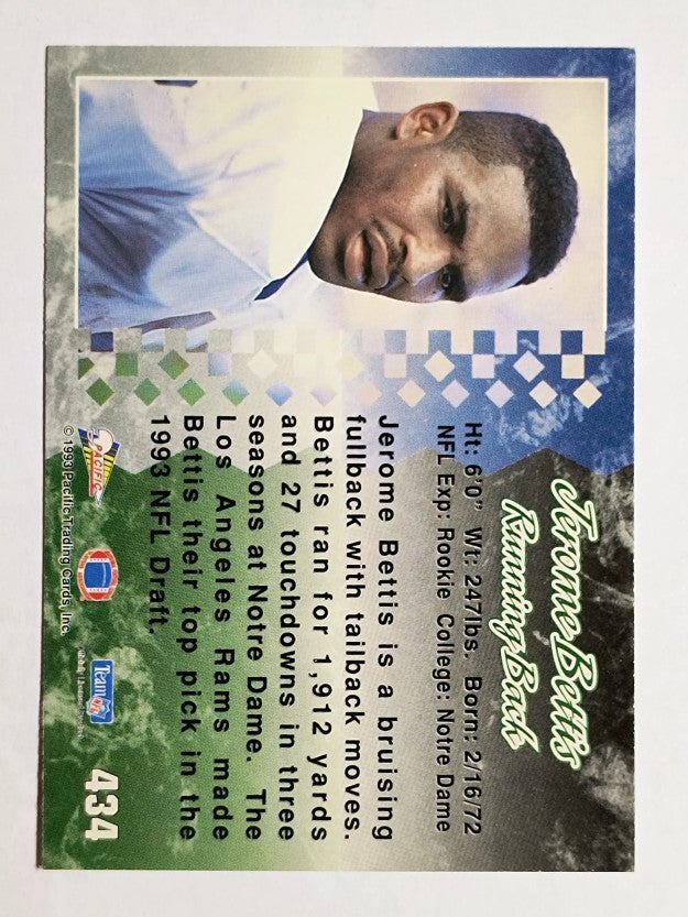1993 Pacific #434 Jerome Bettis RC
