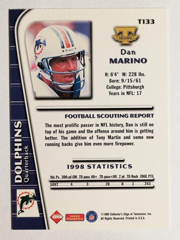 1999 Collector's Edge Triumph #133 Dan Marino