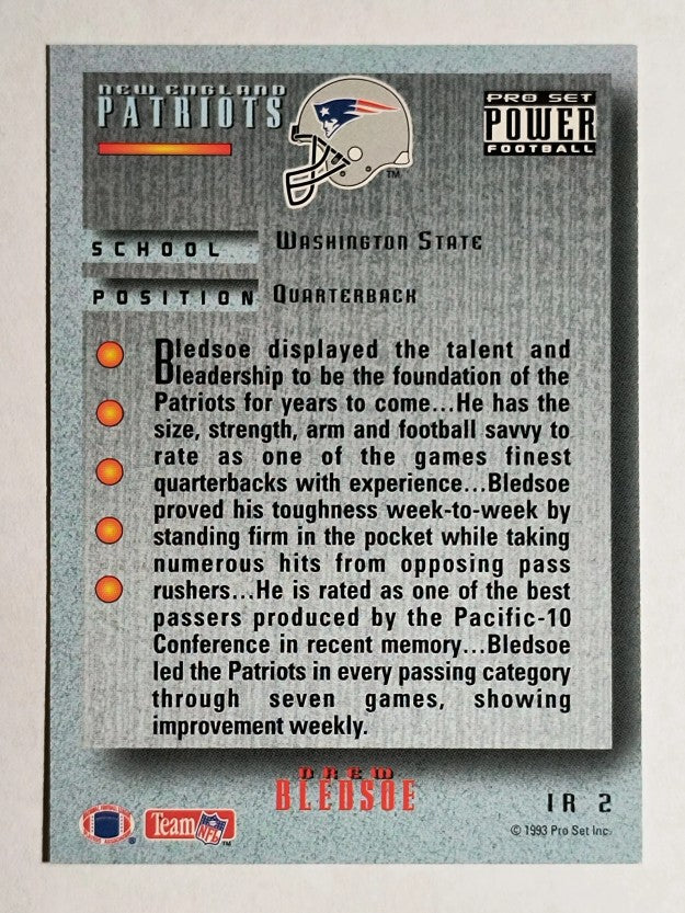 1993 Power Update Impact Rookies #IR2 Drew Bledsoe