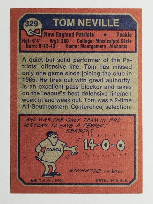 1973 Topps #329 Tom Neville (EXMT)