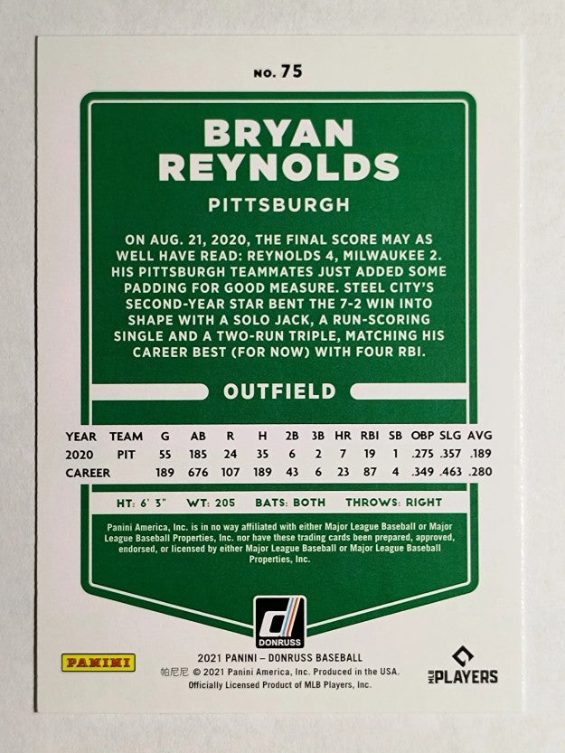 2021 Donruss #75 Bryan Reynolds