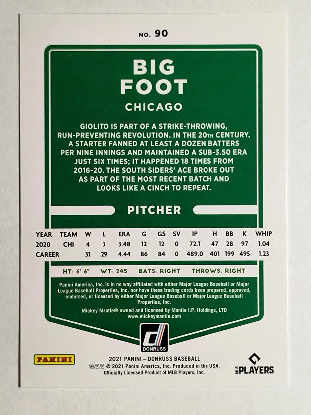 2021 Donruss Variations #90 Lucas Giolito