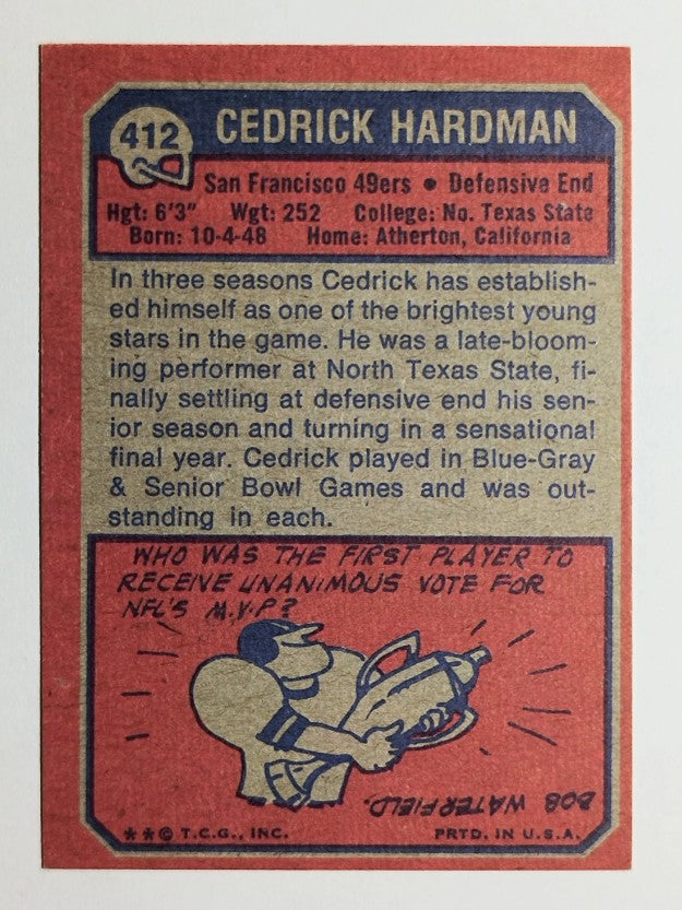 1973 Topps #412 Cedrick Hardman (EXMT)