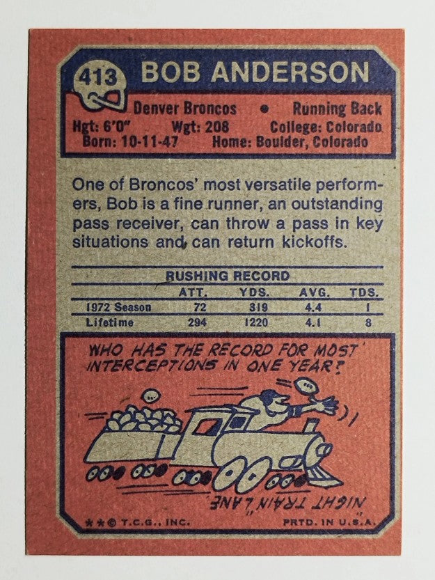 1973 Topps #413 Bob Anderson (NM)