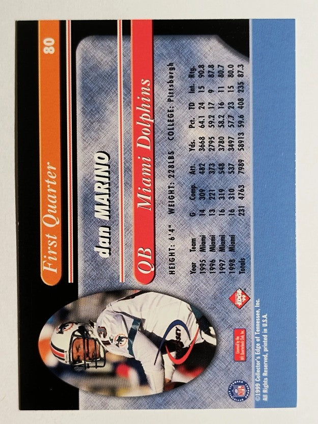1999 Collector's Edge Odyssey #80 Dan Marino