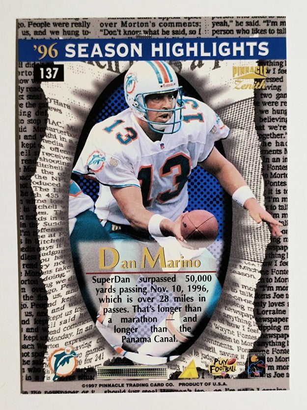 1997 Zenith #137 Dan Marino SH