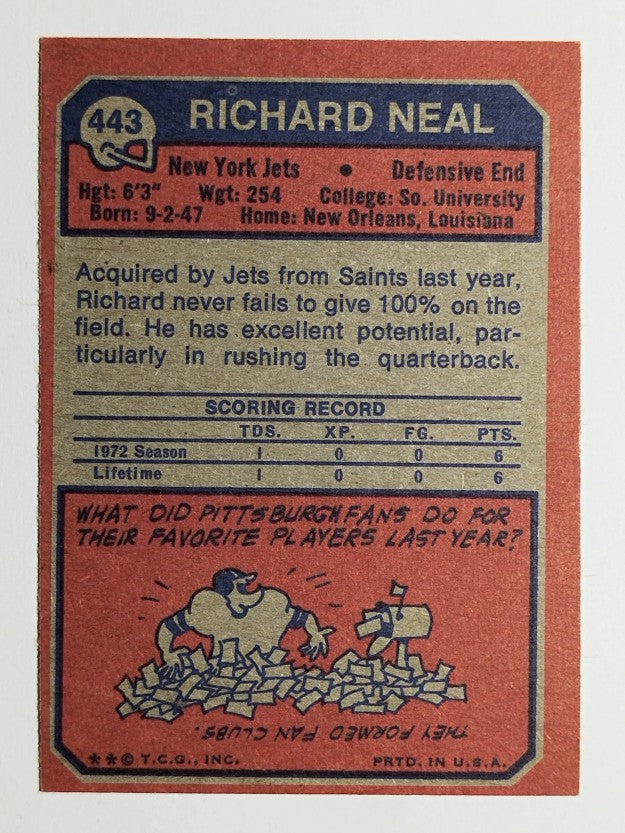 1973 Topps #443 Richard Neal (EXMT)