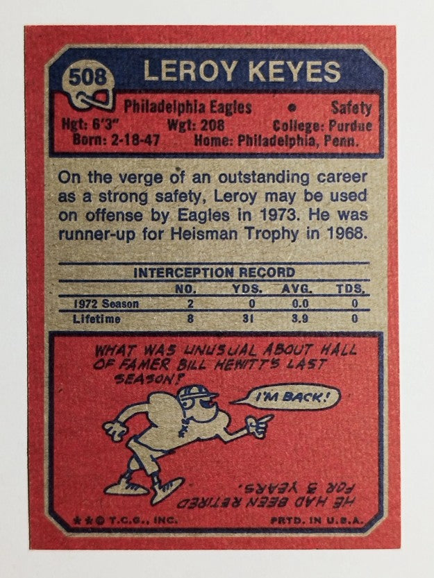 1973 Topps #508 Leroy Keyes (NM)