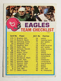 1973 Topps Team Checklists #21 Philadelphia Eagles (EX)