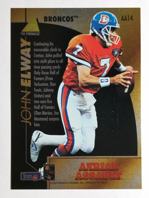 1995 Pinnacle Club Collection Aerial Assault #AA14 John Elway