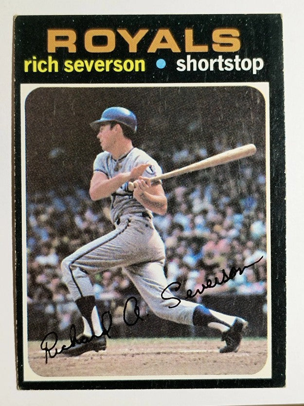 1971 Topps #103 Rich Severson RC (VGEX)
