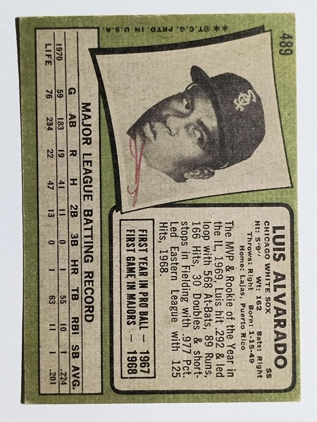 1971 Topps #489 Luis Alvarado (GOOD)