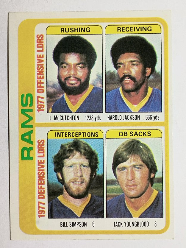 1978 Topps #513 McCutcheon/H.Jackson/Simpson/Jack Youngblood TL (NMMT)