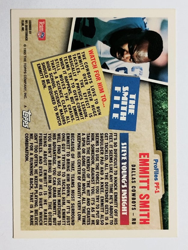 1995 Topps Profiles #1 Emmitt Smith