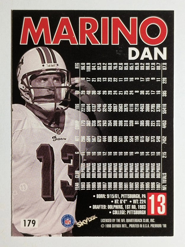 1998 SkyBox Premium #179 Dan Marino