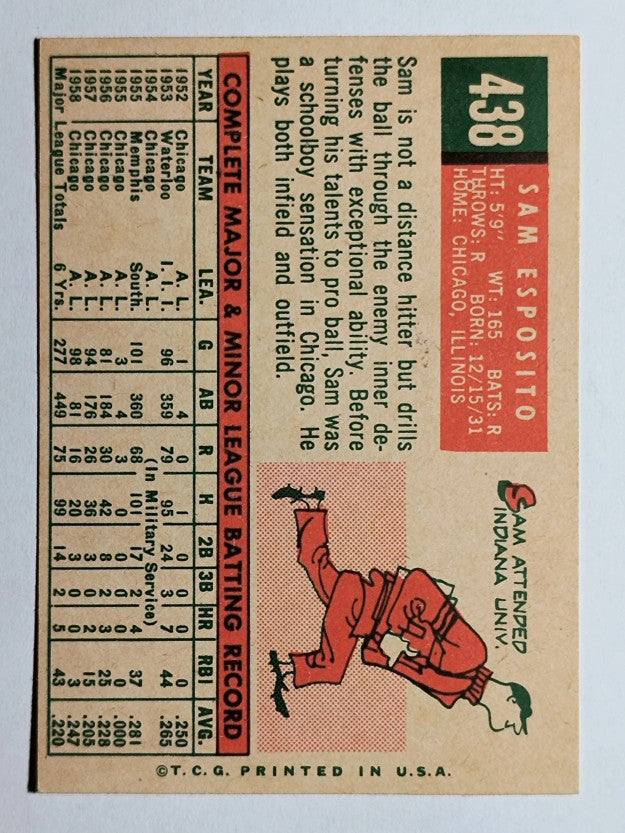 1959 Topps #438 Sammy Esposito (EX)