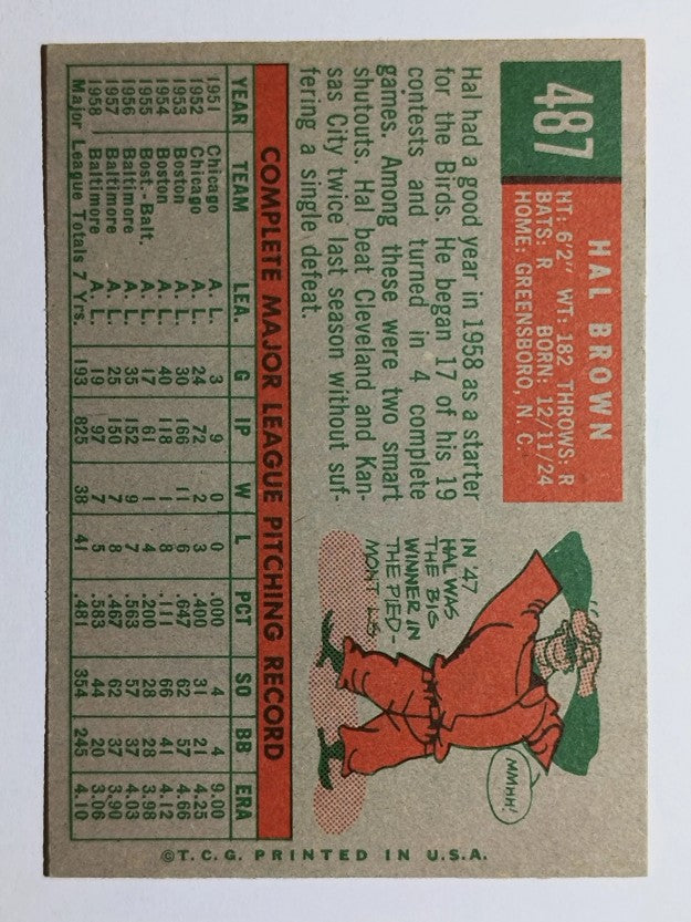 1959 Topps #487 Hal Brown (EXMT)
