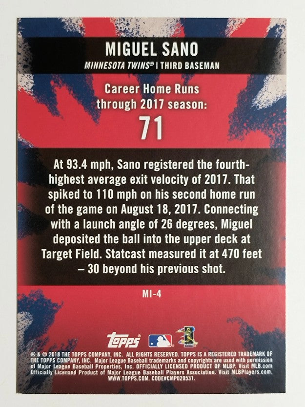 2018 Topps Big League Ministers of Mash #MI4 Miguel Sano