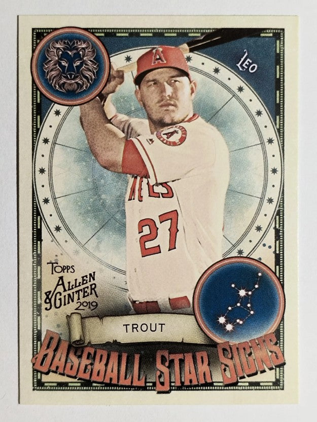 2019 Topps Allen and Ginter Baseball Star Signs #BSS15 Mike Trout