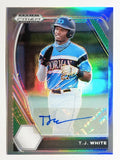 2021 Panini Prizm Draft Picks Base Autographs Prizms Silver #143 T.J. White