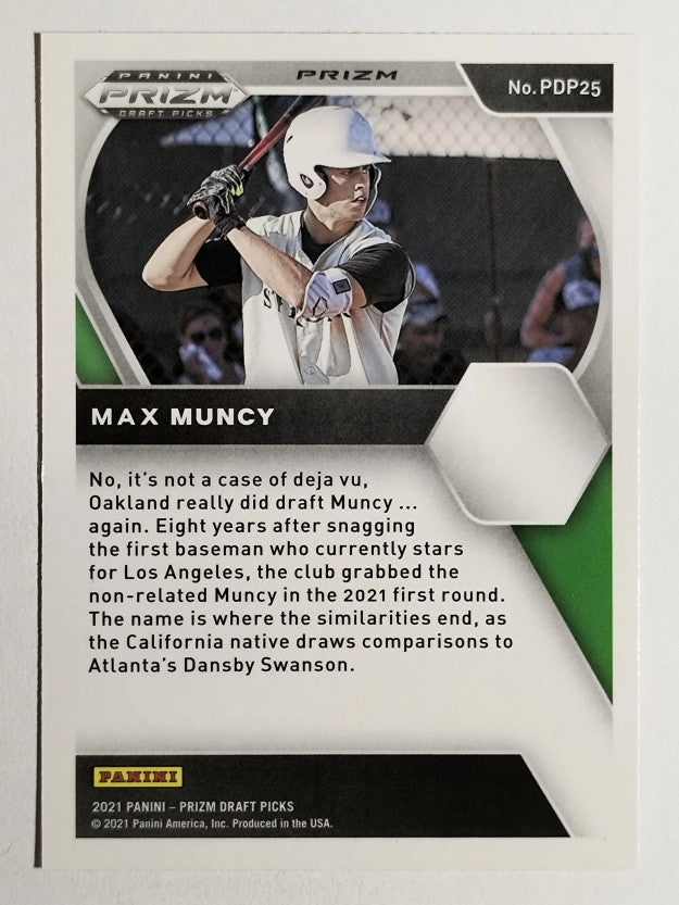 2021 Panini Prizm Draft Picks Prizms Pink Velocity #25 Max Muncy