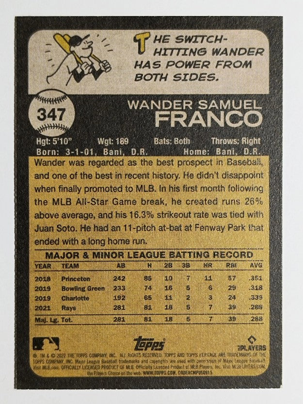 2022 Topps Heritage #347 Wander Franco