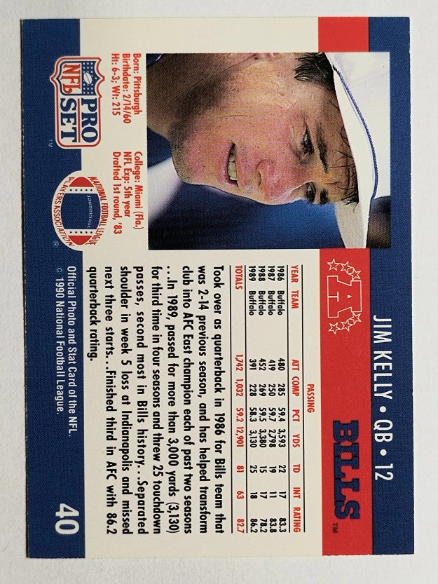 1990 Pro Set #40 Jim Kelly