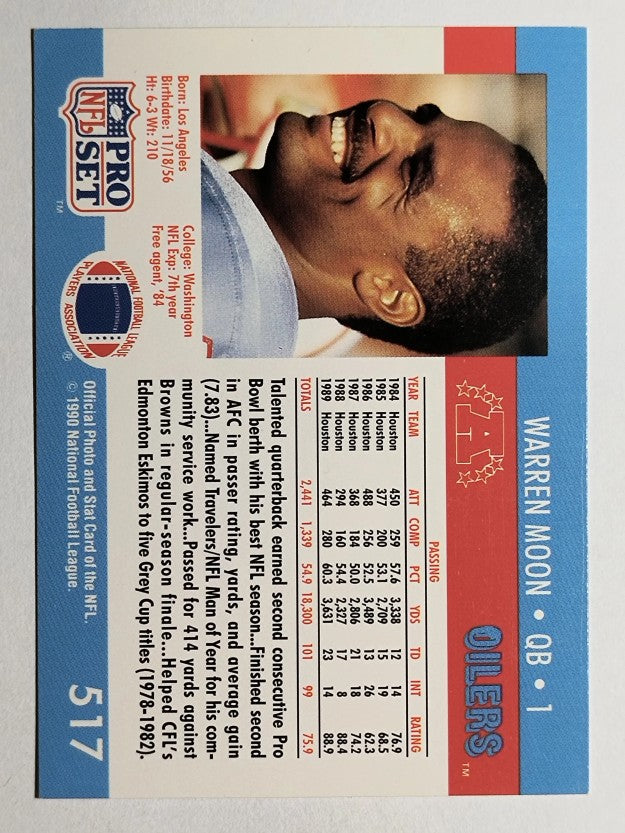 1990 Pro Set #517 Warren Moon