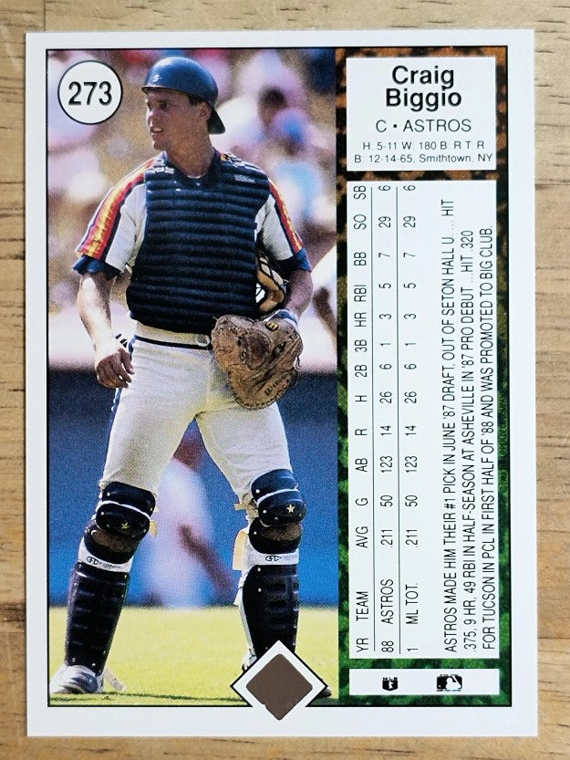 1989 Upper Deck #273 Craig Biggio RC